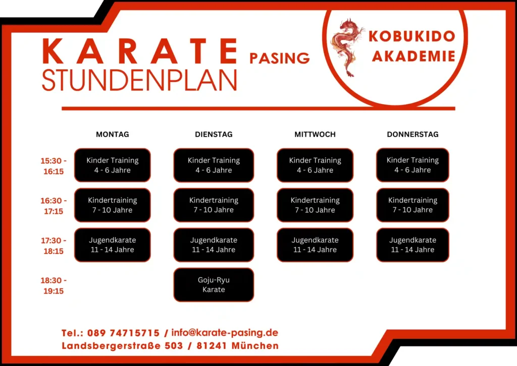 Karate Pasing München Stundenplan